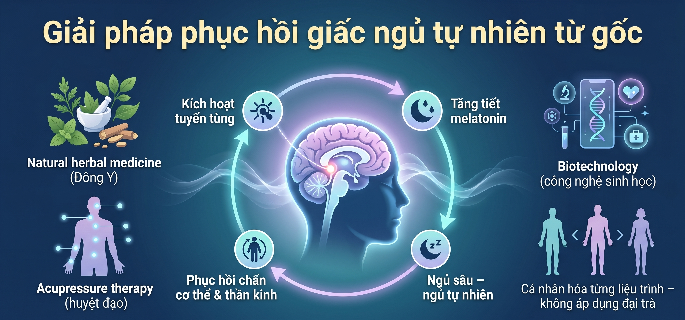 Sơ đồ giải pháp phục hồi giấc ngủ tự nhiên từ gốc
